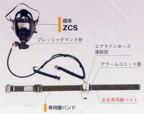 送気マスクのプレッシャデマンド形エアラインマスク Z-AL用